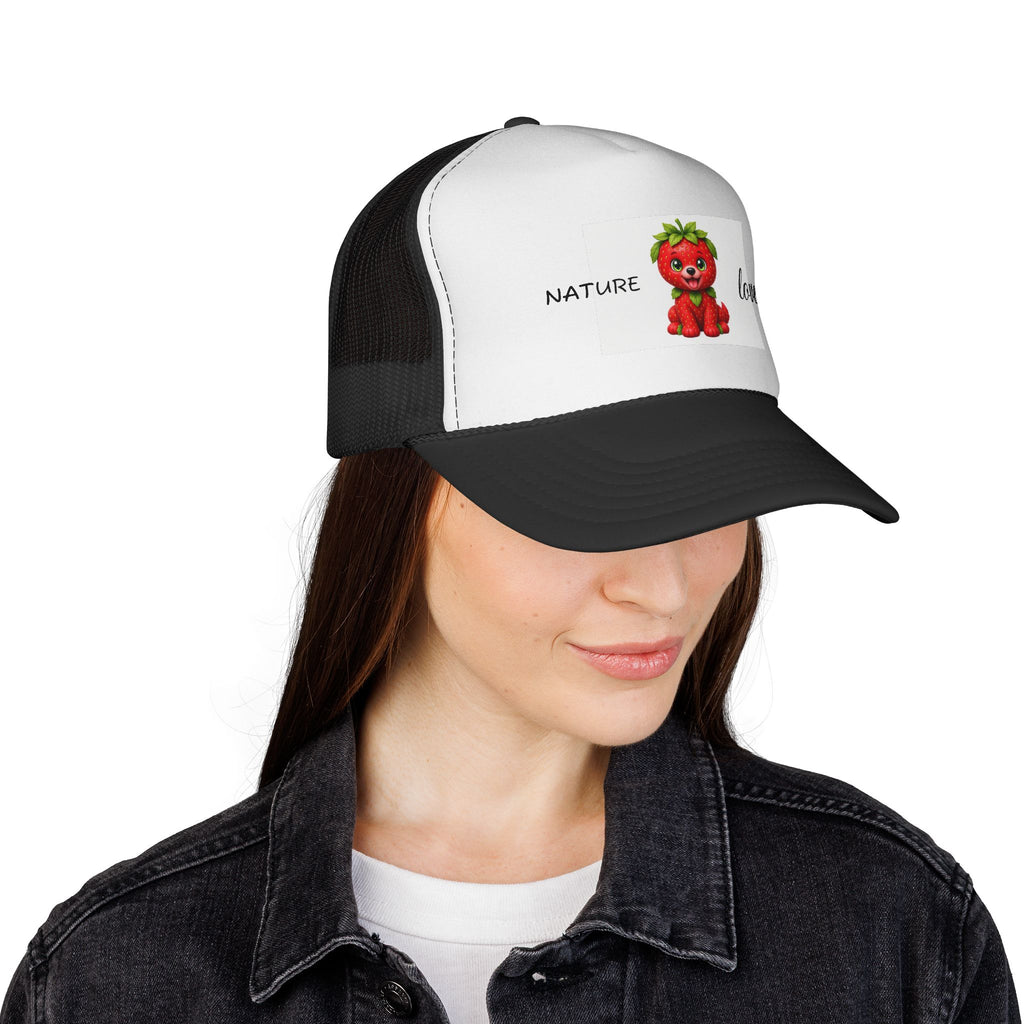 strawberry puppy trucker Cap