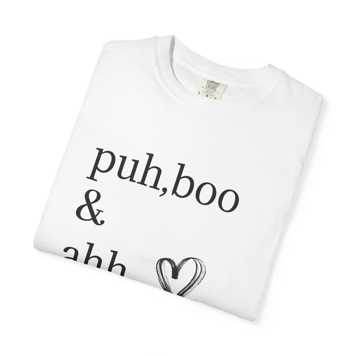 Academy 2026 Rose T-Shirt — 'puh, boo & ahh' Text Tee